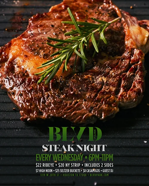 Steak Night flyer