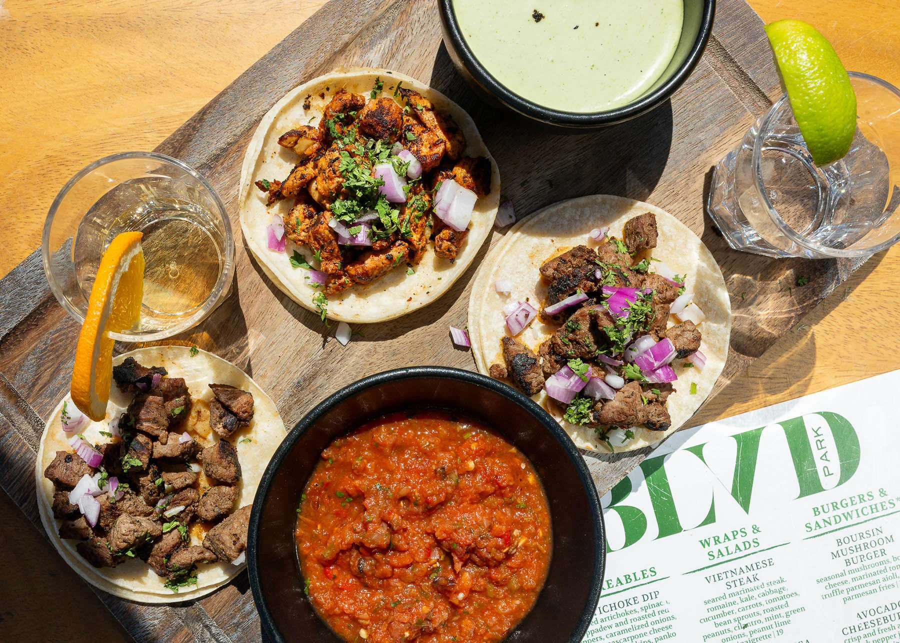 BLVD Park signature dishes
